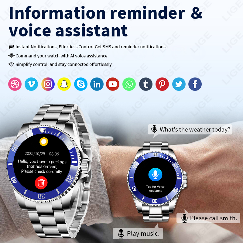 LIGE 2026 Style Luxury Smart W - Korean Men Lifestyle recension och pris